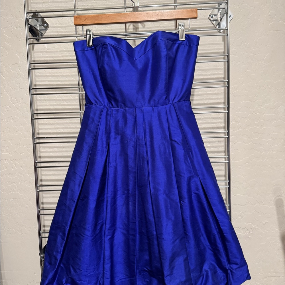 Elegant Royal Blue Strapless Dress